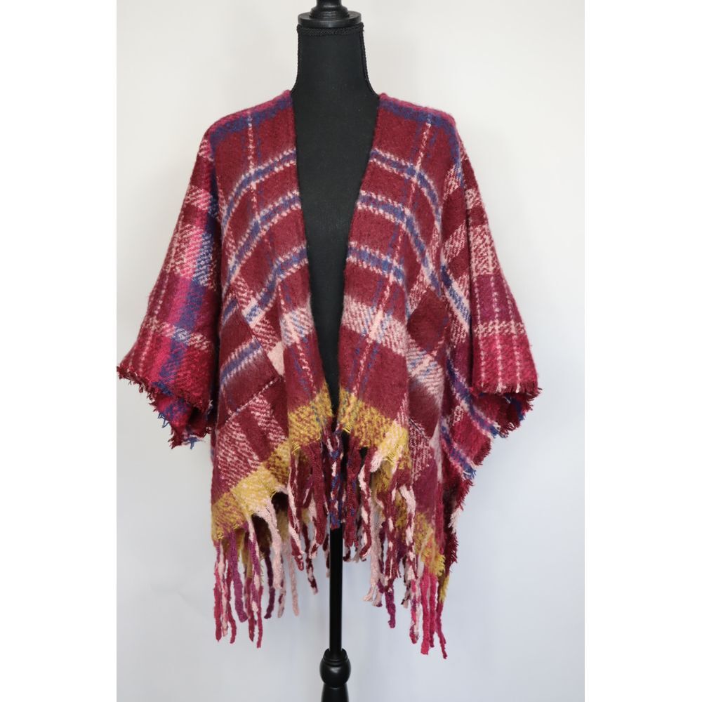 Jenni Women's Fleece Plaid Cardigan One Size‎